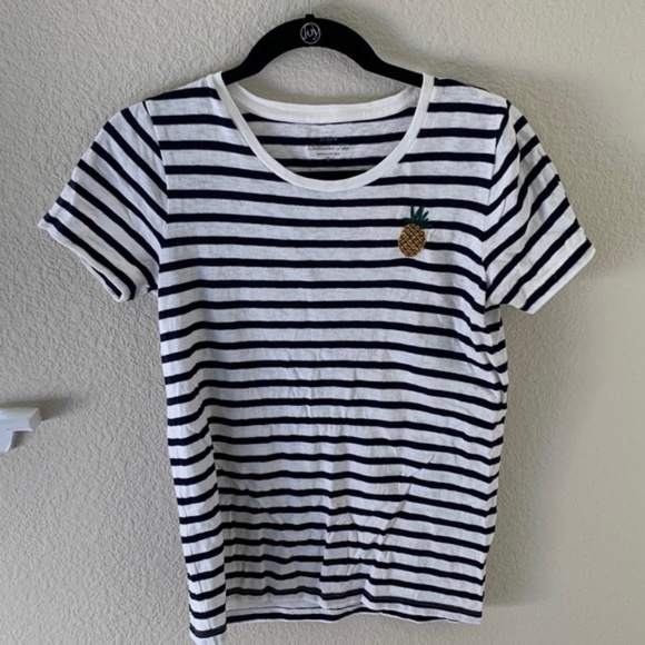 J. Crew Factory Tops - J. Crew Factory Pineapple Stripe Tee